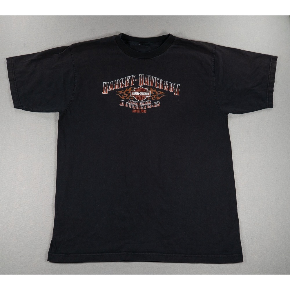 Harley Davidson Big Sky Montana Graphic T-Shirt Black Mens XL Genuine Motorcycle